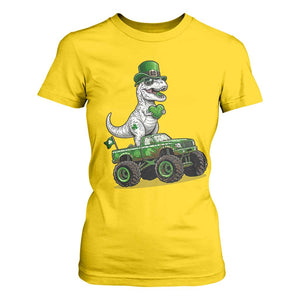 Funny St Patricks Day Dinosaur Truck T Shirt For Women Lucky Dino Gift TS12 Daisy Print Your Wear