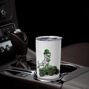 Funny St Patricks Day Dinosaur Truck Tumbler Cup Lucky Dino Gift TS12 Print Your Wear