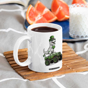 Funny St Patricks Day Dinosaur Truck Coffee Mug Lucky Dino Gift TS12 Print Your Wear