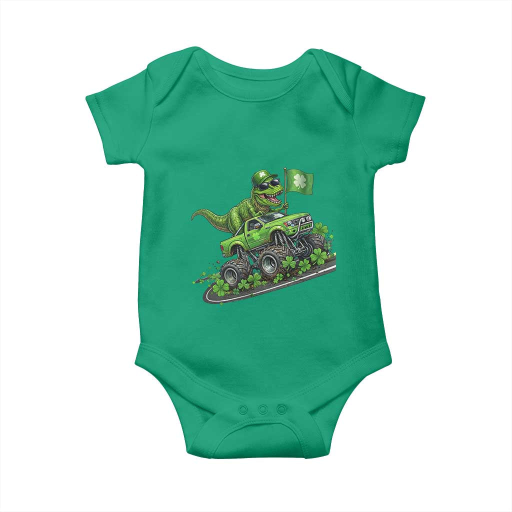 Funny St Patricks Day Dinosaur Truck Baby Onesie Irish Holiday Gift TS12 Irish Green Print Your Wear