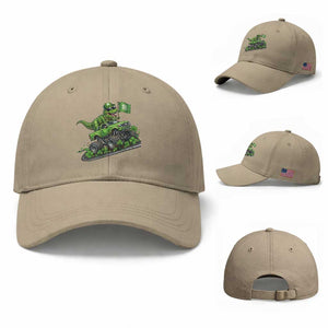 Funny St Patricks Day Dinosaur Truck Baseball Cap Irish Holiday Gift TS12 Baseball Cap Universal Fit Khaki Print Your Wear
