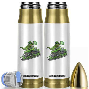 Funny St Patricks Day Dinosaur Truck Bullet Tumbler Irish Holiday Gift TS12 White Print Your Wear