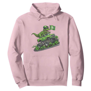 Funny St Patricks Day Dinosaur Truck Hoodie Irish Holiday Gift TS12 Light Pink Print Your Wear