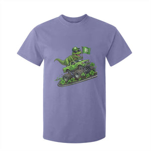 Funny St Patricks Day Dinosaur Truck T Shirt For Kid Irish Holiday Gift TS12 Violet Print Your Wear