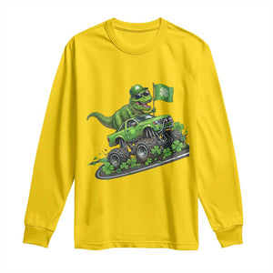 Funny St Patricks Day Dinosaur Truck Long Sleeve Shirt Irish Holiday Gift TS12 Daisy Print Your Wear