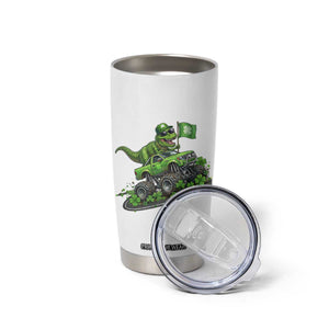Funny St Patricks Day Dinosaur Truck Tumbler Cup Irish Holiday Gift TS12 Print Your Wear