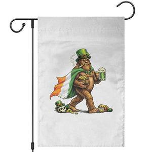 Funny St Patricks Day Bigfoot Garden Flag Mythical Party Gift TS12 Black Print Your Wear