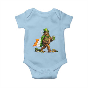 Funny St Patricks Day Bigfoot Baby Onesie Mythical Party Gift TS12 Light Blue Print Your Wear