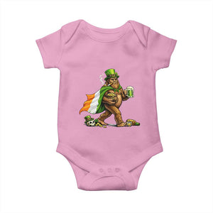 Funny St Patricks Day Bigfoot Baby Onesie Mythical Party Gift TS12 Light Pink Print Your Wear