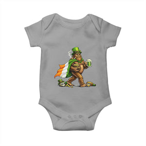 Funny St Patricks Day Bigfoot Baby Onesie Mythical Party Gift TS12 Sport Gray Print Your Wear