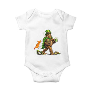 Funny St Patricks Day Bigfoot Baby Onesie Mythical Party Gift TS12 White Print Your Wear