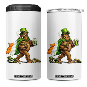 Funny St Patricks Day Bigfoot 4 in 1 Can Cooler Tumbler Mythical Party Gift TS12 One Size: 16 oz White Print Your Wear
