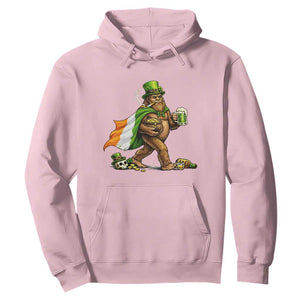 Funny St Patricks Day Bigfoot Hoodie Mythical Party Gift TS12 Light Pink Print Your Wear
