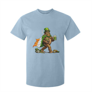 Funny St Patricks Day Bigfoot T Shirt For Kid Mythical Party Gift TS12 Light Blue Print Your Wear