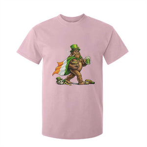 Funny St Patricks Day Bigfoot T Shirt For Kid Mythical Party Gift TS12 Light Pink Print Your Wear