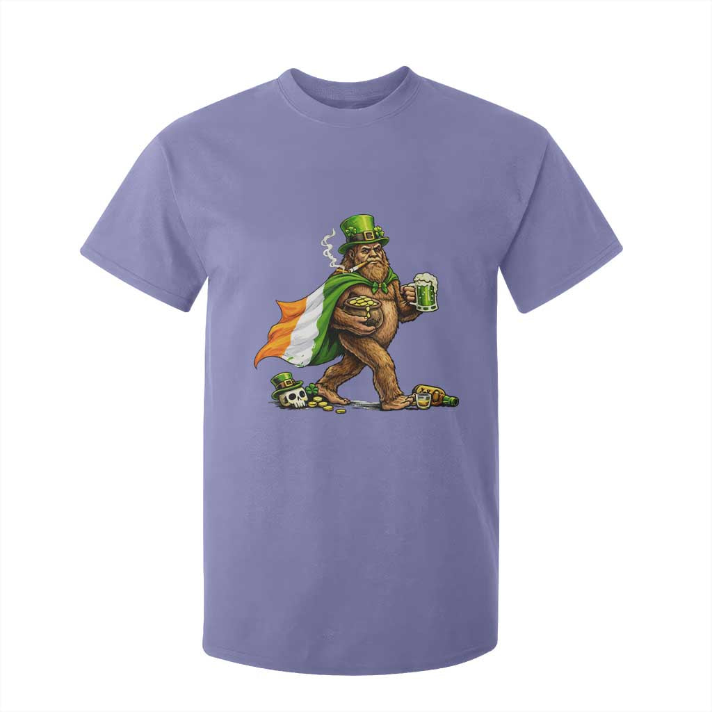 Funny St Patricks Day Bigfoot T Shirt For Kid Mythical Party Gift TS12 Violet Print Your Wear