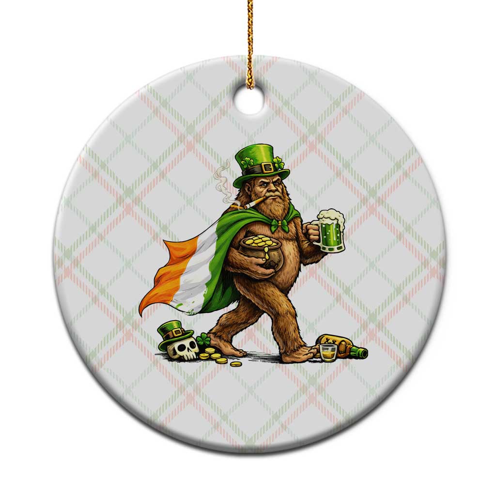 Funny St Patricks Day Bigfoot Ceramic Ornament Mythical Party Gift TS12 1pc Christmas Plaid Print Your Wear