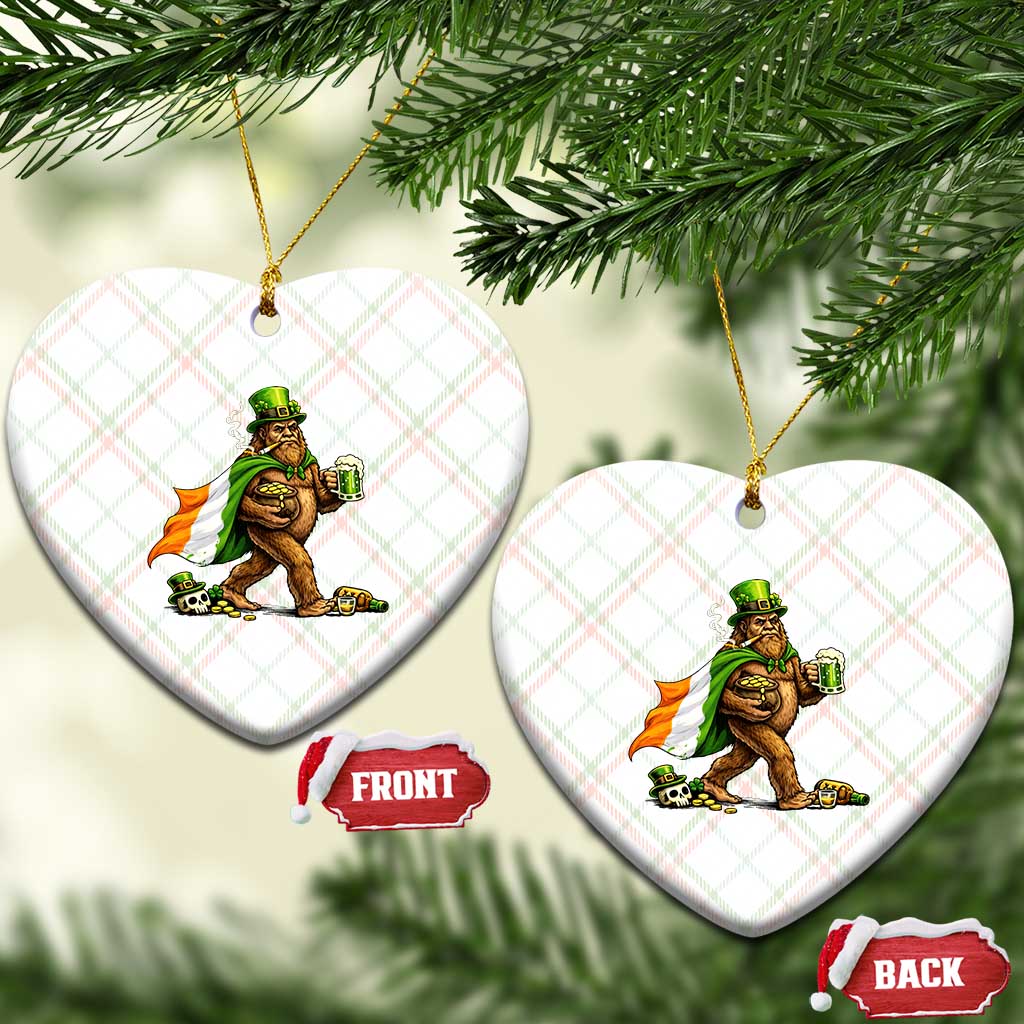 Funny St Patricks Day Bigfoot Ceramic Ornament Mythical Party Gift TS12 Print Your Wear