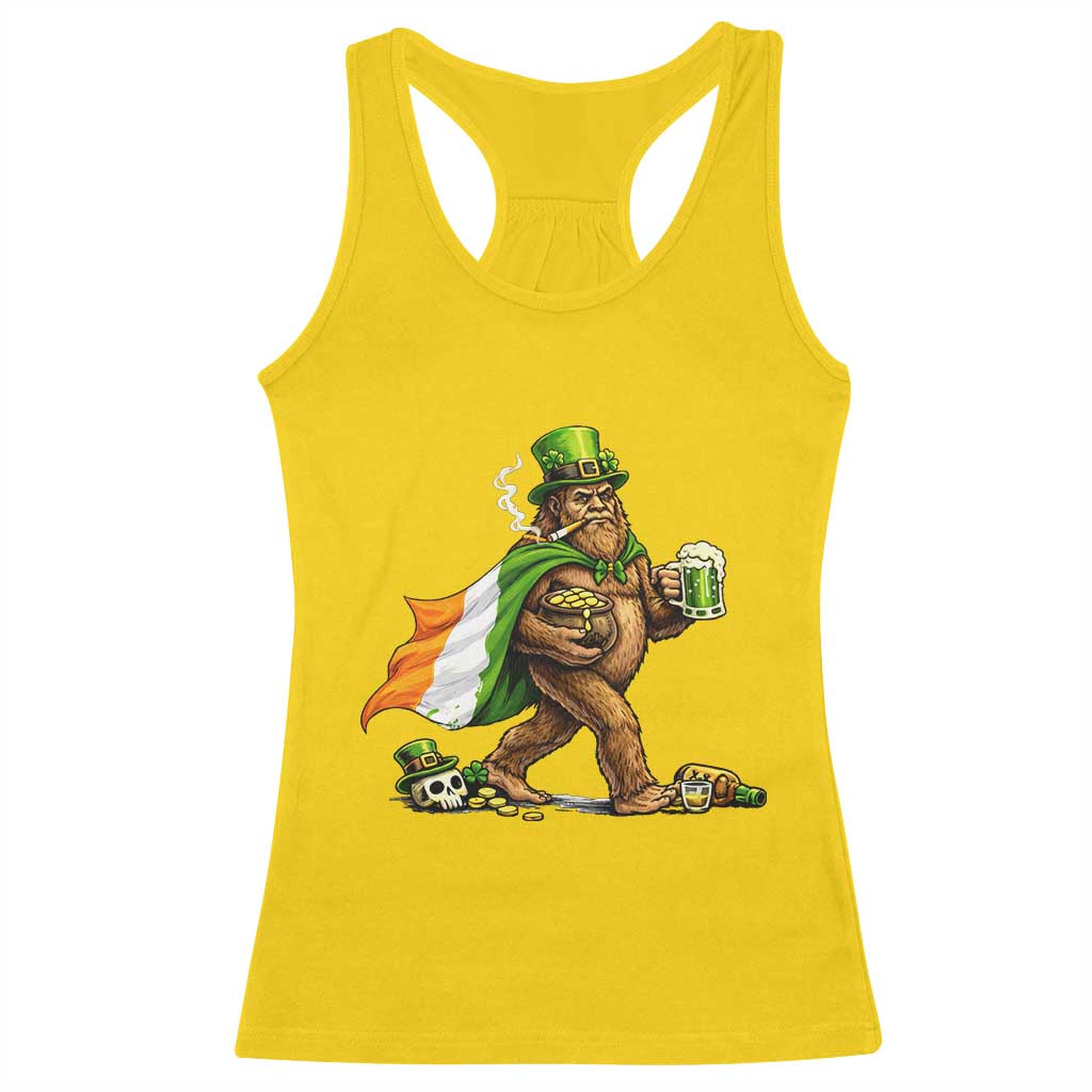 Funny St Patricks Day Bigfoot Racerback Tank Top Mythical Party Gift TS12 Daisy Print Your Wear