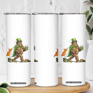 Funny St Patricks Day Bigfoot Skinny Tumbler Mythical Party Gift TS12 Print Your Wear