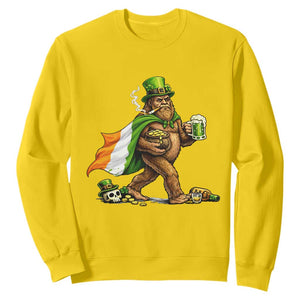 Funny St Patricks Day Bigfoot Sweatshirt Mythical Party Gift TS12 Daisy Print Your Wear