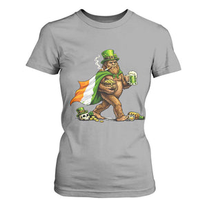 Funny St Patricks Day Bigfoot T Shirt For Women Mythical Party Gift TS12 Sport Gray Print Your Wear