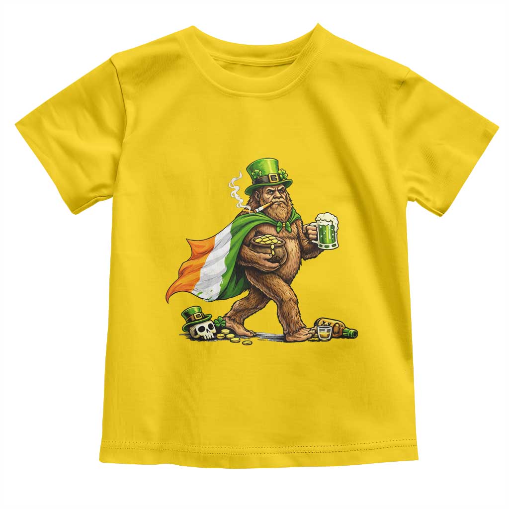 Funny St Patricks Day Bigfoot Toddler T Shirt Mythical Party Gift TS12 Daisy Print Your Wear