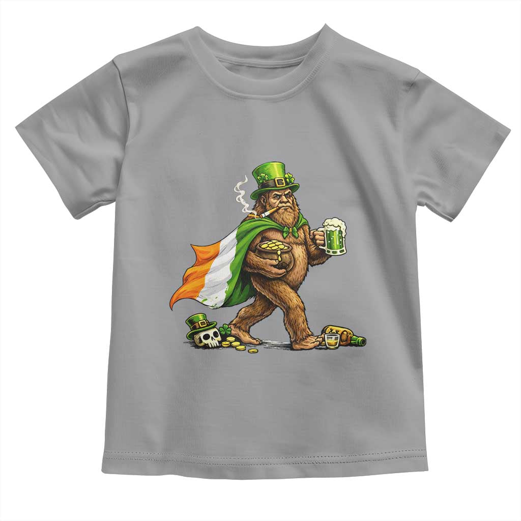 Funny St Patricks Day Bigfoot Toddler T Shirt Mythical Party Gift TS12 Sport Gray Print Your Wear