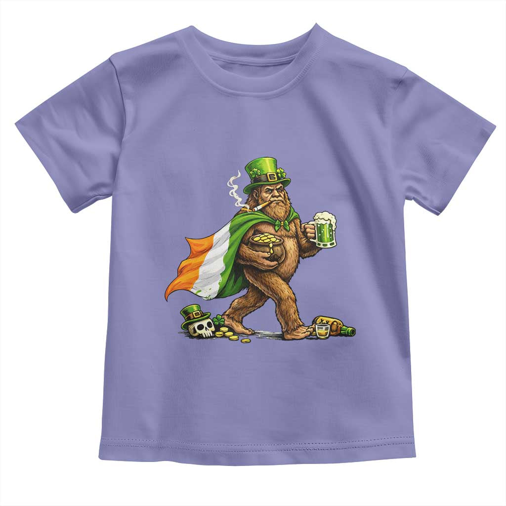 Funny St Patricks Day Bigfoot Toddler T Shirt Mythical Party Gift TS12 Violet Print Your Wear