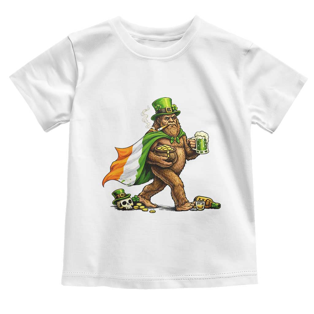 Funny St Patricks Day Bigfoot Toddler T Shirt Mythical Party Gift TS12 White Print Your Wear
