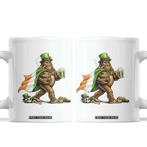Funny St Patricks Day Bigfoot Coffee Mug Mythical Party Gift TS12 White Print Your Wear