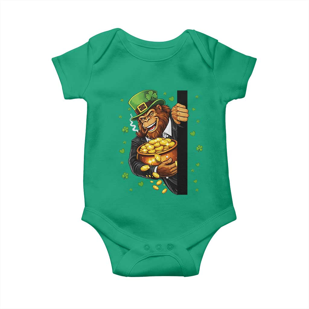 Funny St Patricks Day Bigfoot Baby Onesie Irish Revelry Gift TS12 Irish Green Print Your Wear