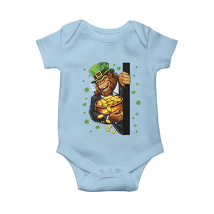 Funny St Patricks Day Bigfoot Baby Onesie Irish Revelry Gift TS12 Light Blue Print Your Wear