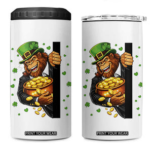 Funny St Patricks Day Bigfoot 4 in 1 Can Cooler Tumbler Irish Revelry Gift TS12 One Size: 16 oz White Print Your Wear