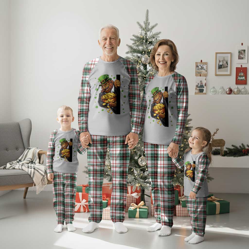 Funny St Patricks Day Bigfoot Plaid Pajama Set Irish Revelry Gift TS12 Christmas Plaid Print Your Wear