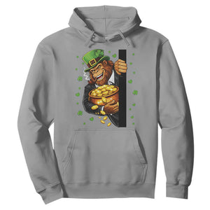 Funny St Patricks Day Bigfoot Hoodie Irish Revelry Gift TS12 Sport Gray Print Your Wear