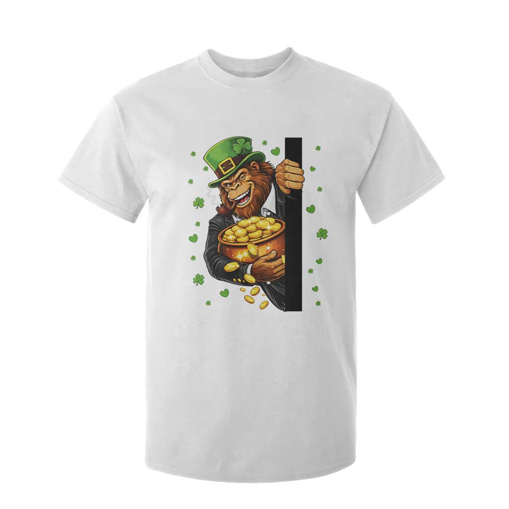 Funny St Patricks Day Bigfoot T Shirt For Kid Irish Revelry Gift TS12 White Print Your Wear