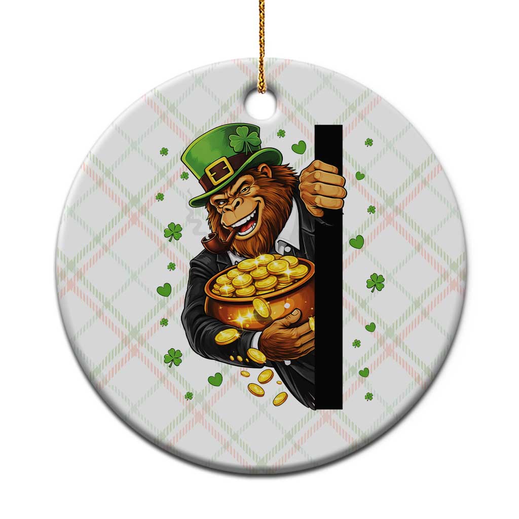 Funny St Patricks Day Bigfoot Ceramic Ornament Irish Revelry Gift TS12 1pc Christmas Plaid Print Your Wear