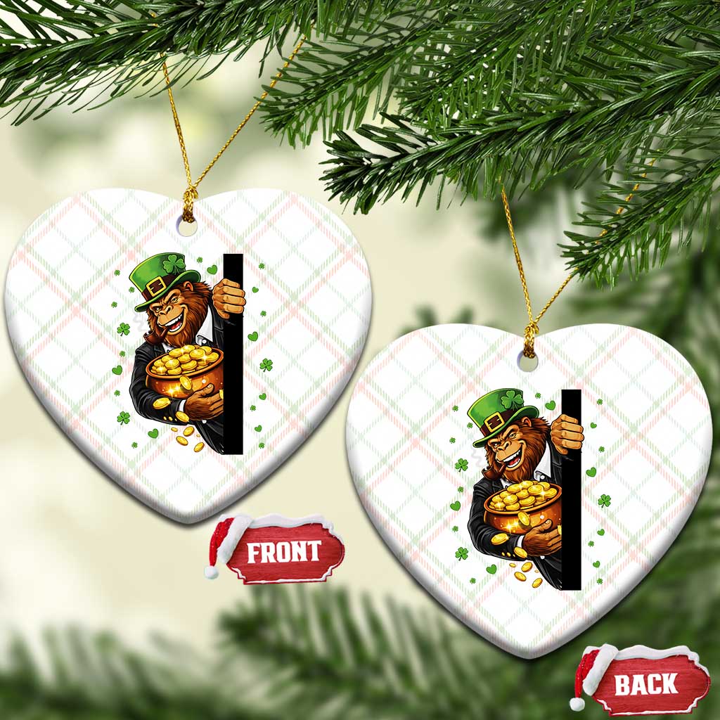 Funny St Patricks Day Bigfoot Ceramic Ornament Irish Revelry Gift TS12 Print Your Wear