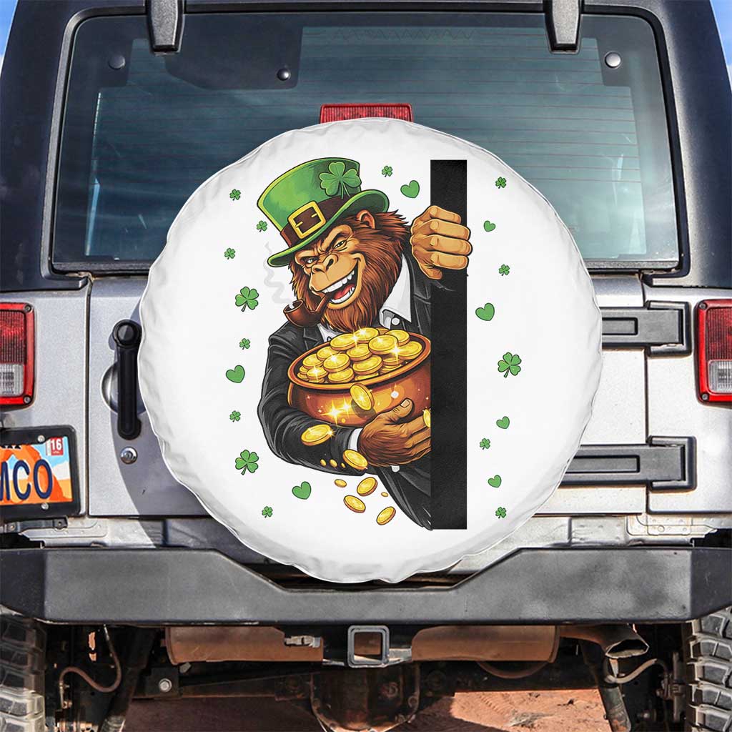 Funny St Patricks Day Bigfoot Spare Tire Cover Irish Revelry Gift TS12 No hole Black Print Your Wear