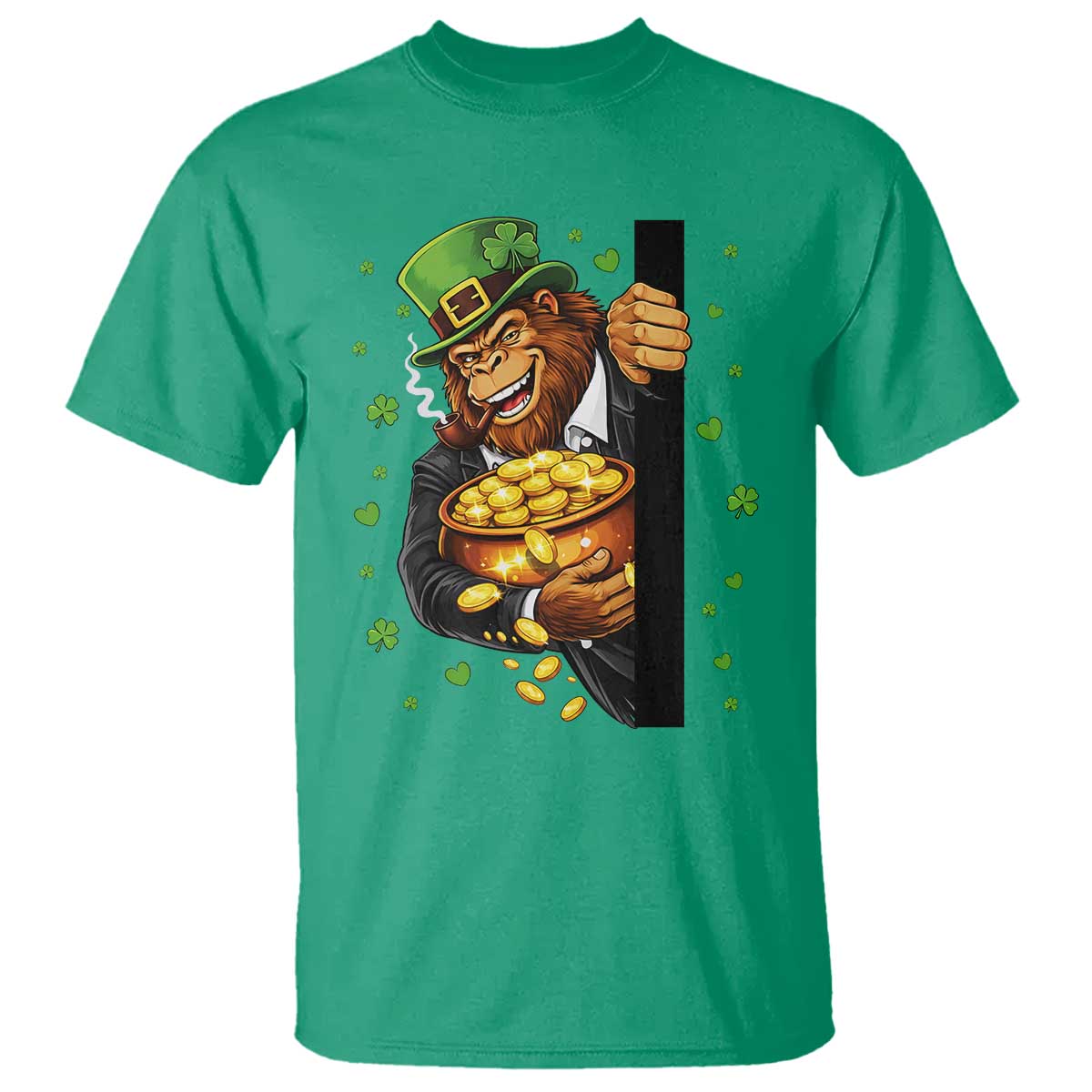 Funny St Patricks Day Bigfoot T Shirt Irish Revelry Gift