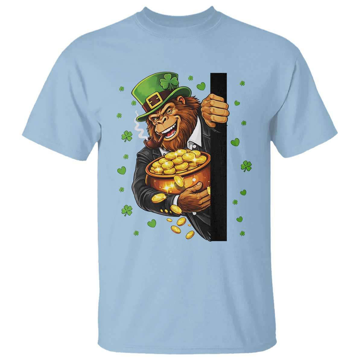Funny St Patricks Day Bigfoot T Shirt Irish Revelry Gift