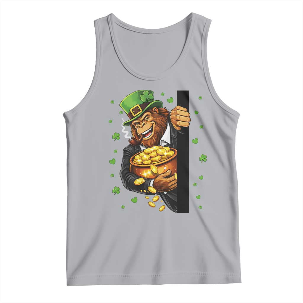 Funny St Patricks Day Bigfoot Tank Top Irish Revelry Gift TS12 Athletic Heather Print Your Wear