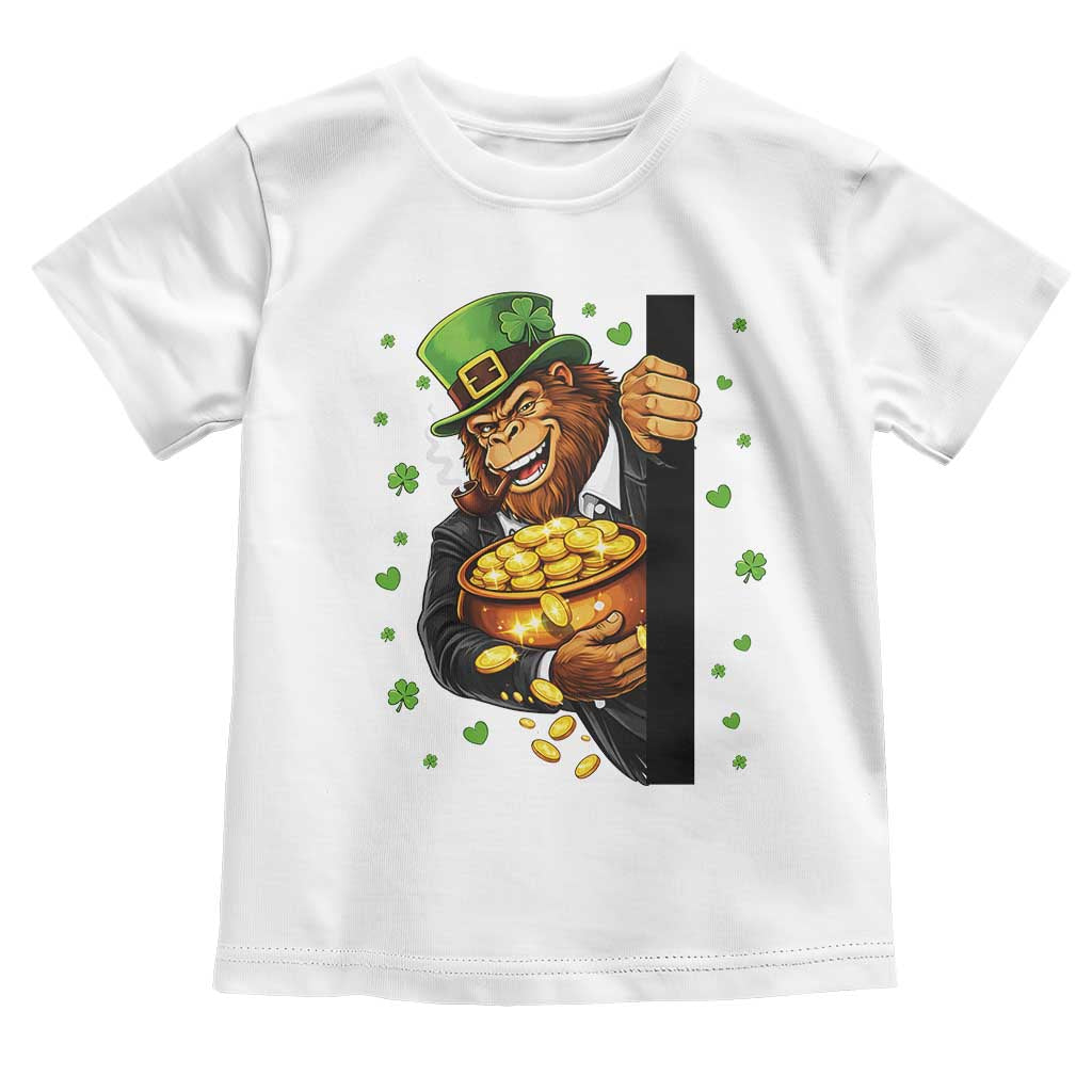 Funny St Patricks Day Bigfoot Toddler T Shirt Irish Revelry Gift TS12 White Print Your Wear