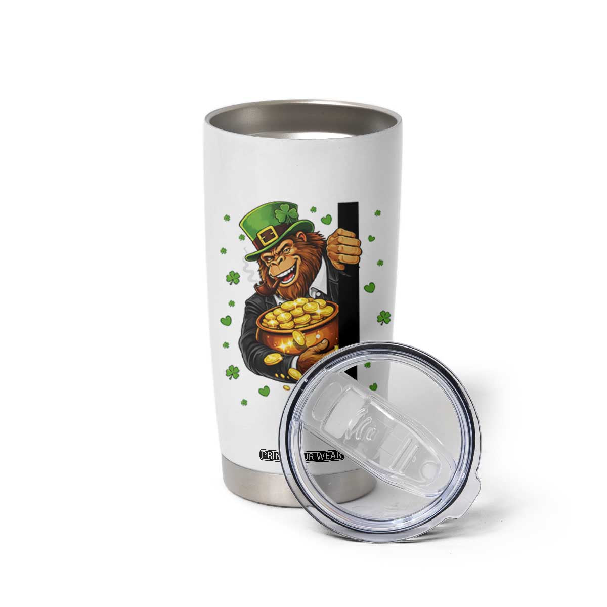Funny St Patricks Day Bigfoot Tumbler Cup Irish Revelry Gift TS12 Print Your Wear