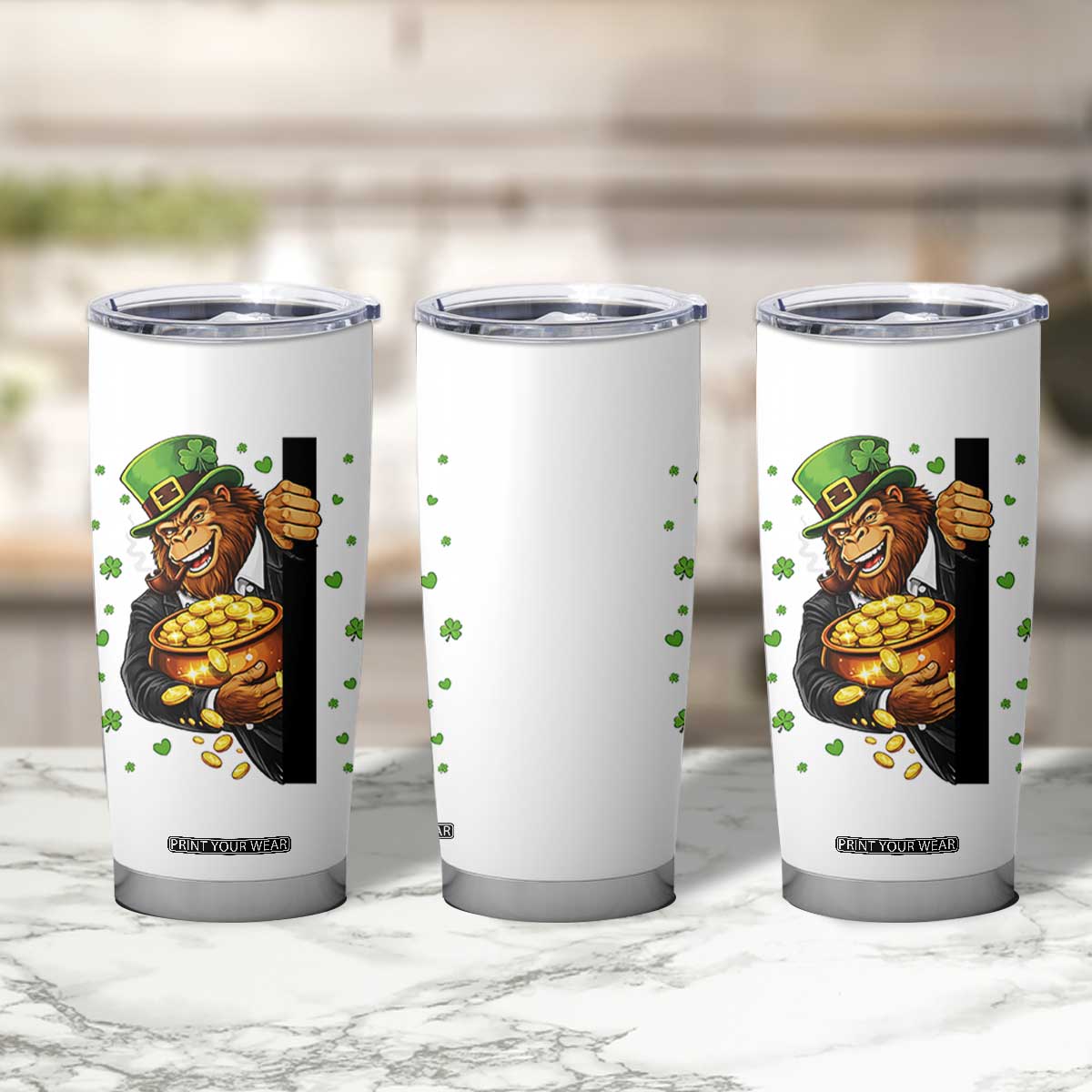Funny St Patricks Day Bigfoot Tumbler Cup Irish Revelry Gift TS12 Print Your Wear