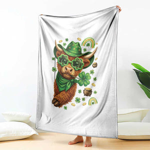 Funny Irish Highland Cow Throw Blanket St Patricks Day Gift TS12 Print Your Wear