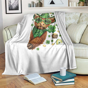 Funny Irish Highland Cow Throw Blanket St Patricks Day Gift TS12 Print Your Wear