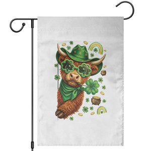 Funny Irish Highland Cow Garden Flag St Patricks Day Gift TS12 White Print Your Wear