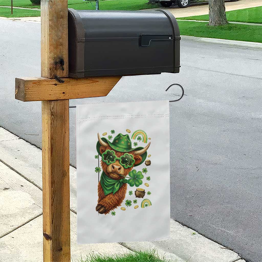 Funny Irish Highland Cow Garden Flag St Patricks Day Gift TS12 Print Your Wear